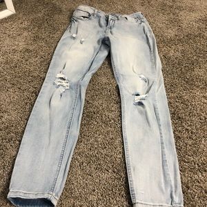 Light wash Skinny Ripped Jeans